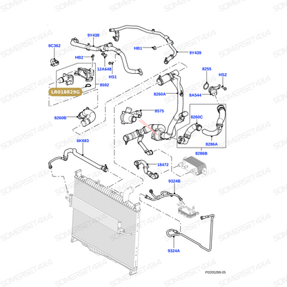 LR018829G LAND ROVER - WATER OUTLET SEAL From PR2 ALLMAKES OE