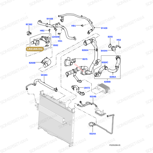 LR018829G LAND ROVER - WATER OUTLET SEAL From PR2 ALLMAKES OE