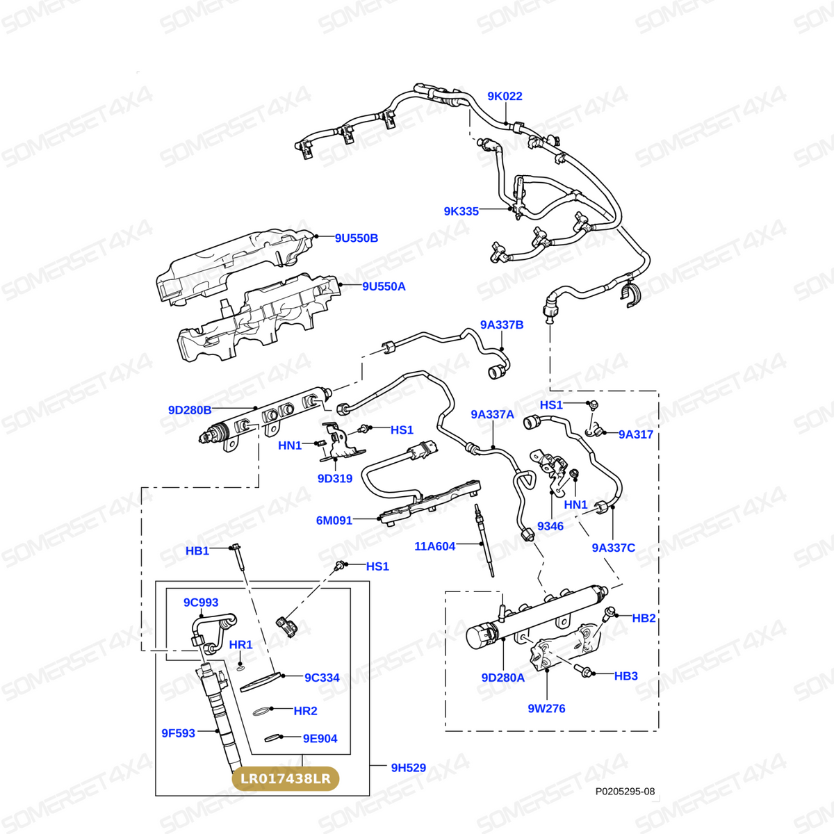 LR017438LR GENUINE LAND ROVER - KIT -  INJECTOR REFIT