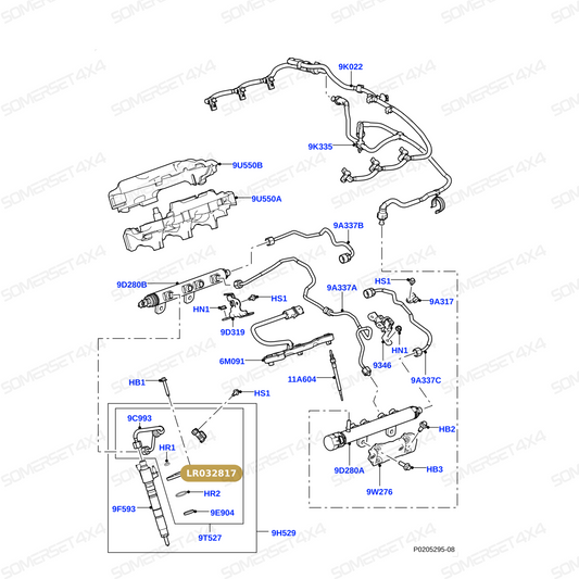 LR032817 LAND ROVER - CLAMP - FUEL INJECTION From ALLMAKES