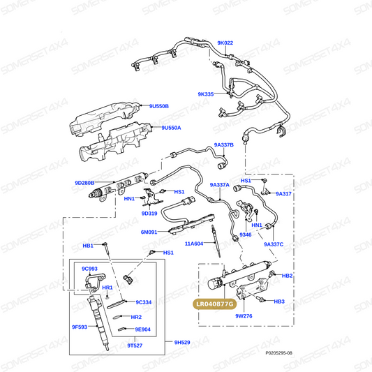 LR040877G LAND ROVER - MANIFOLD-FUEL SUPPLY-LH 3.0D L319;L320;L405;L462;L494;L560 From OEM