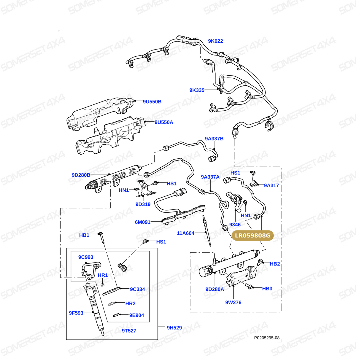 LR059808G LAND ROVER - PIPE - FUEL From OEM