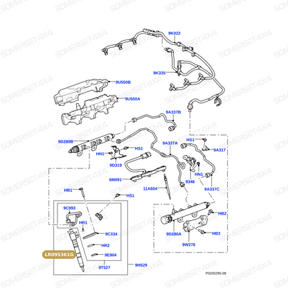 LR095361G LAND ROVER - FUEL INJECTOR From BOSCH