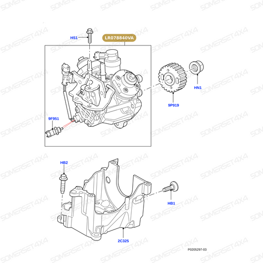 LR078840VA LAND ROVER - VALVE FUEL PRESSURE CONTROL (FITS LR078840) L320 L405 L462 L494 From AUTOTEC