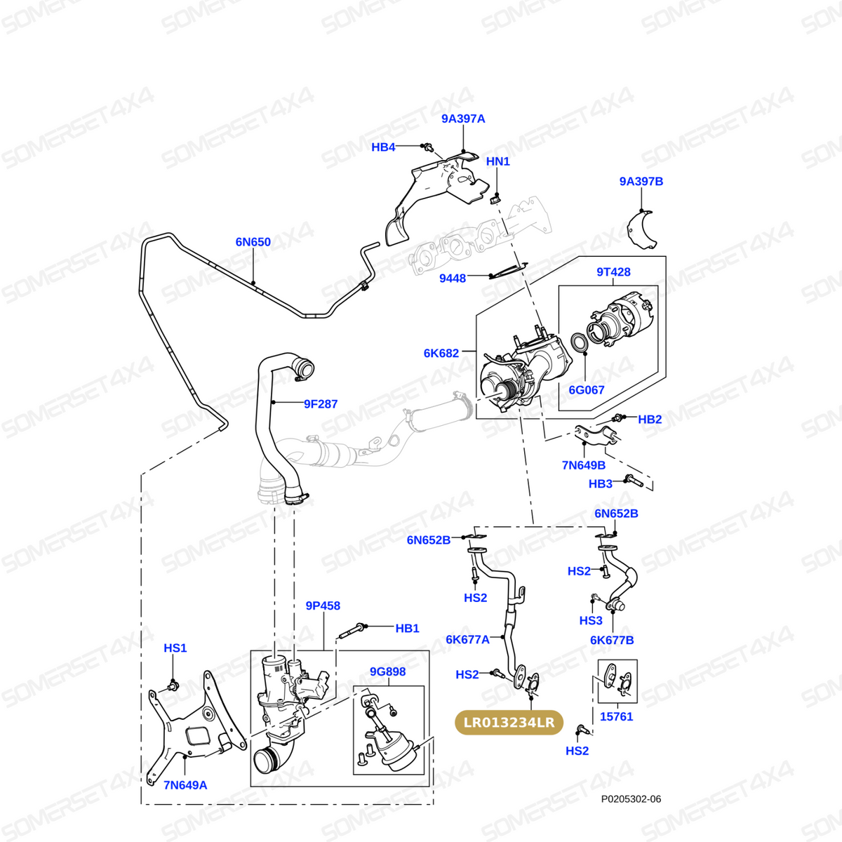 LR013234LR GENUINE LAND ROVER - Gasket - Oil Tube