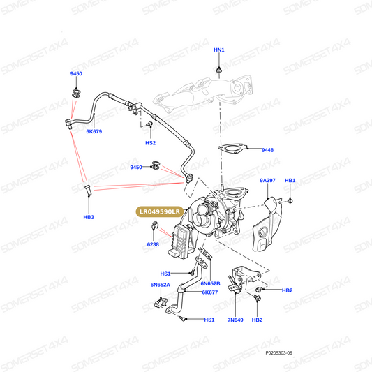 LR049590LR GENUINE LAND ROVER - TURBOCHARGER