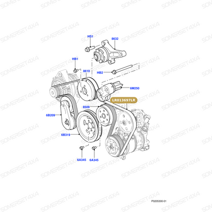LR013697LR GENUINE LAND ROVER - V-BELT
