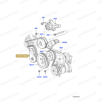 LR016140LR GENUINE LAND ROVER - TENSIONER - DRIVE BELT