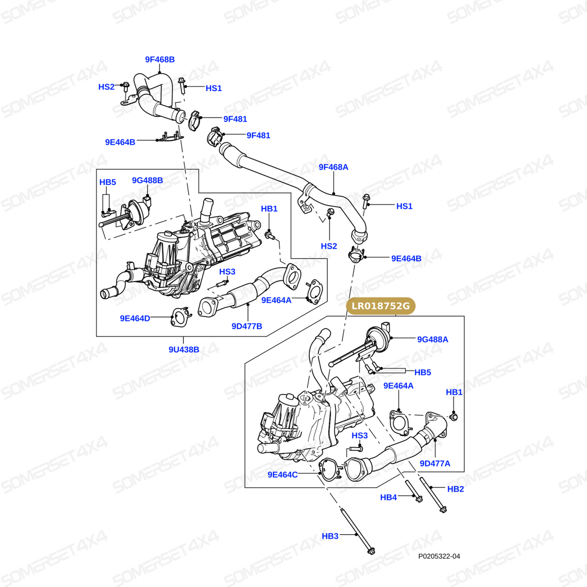 LR018752G LAND ROVER - EGR ASSEMBLY From PIERBURG