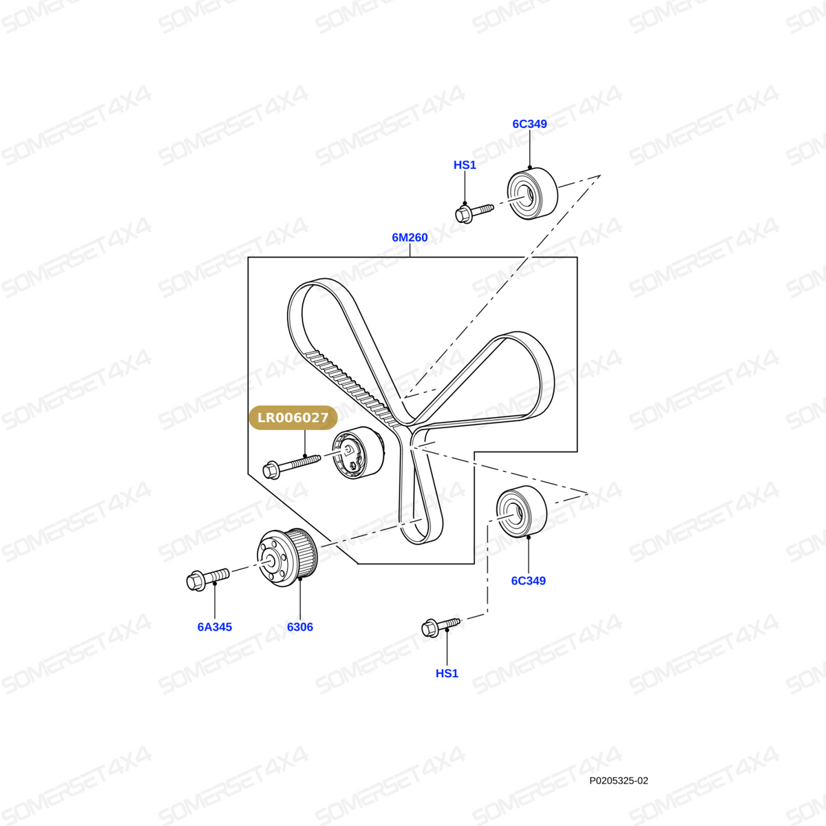 LR006027 LAND ROVER - BOLT From PR2 ALLMAKES OE