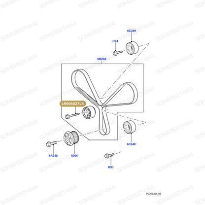 LR006027LR GENUINE LAND ROVER - Bolt