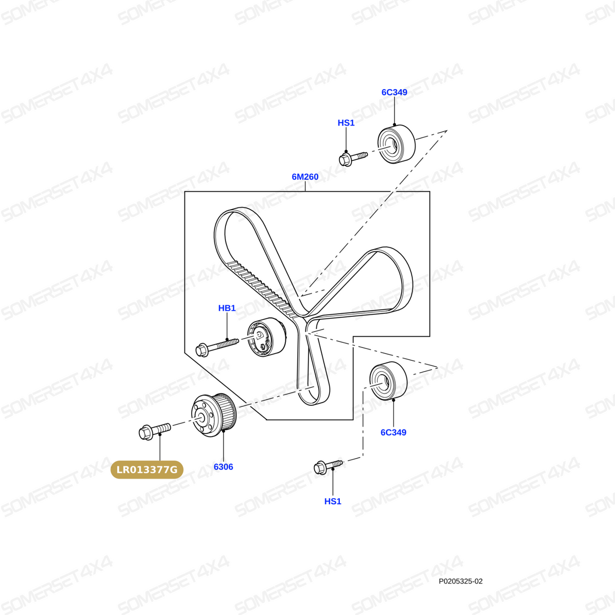 LR013377G LAND ROVER - BOLT - HEXHEAD From OEM
