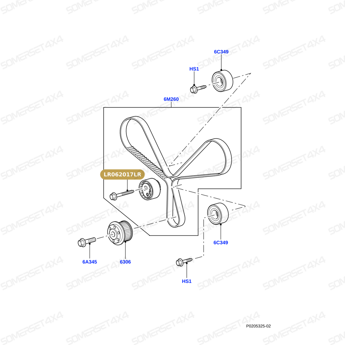 LR062017LR GENUINE LAND ROVER - Bolt