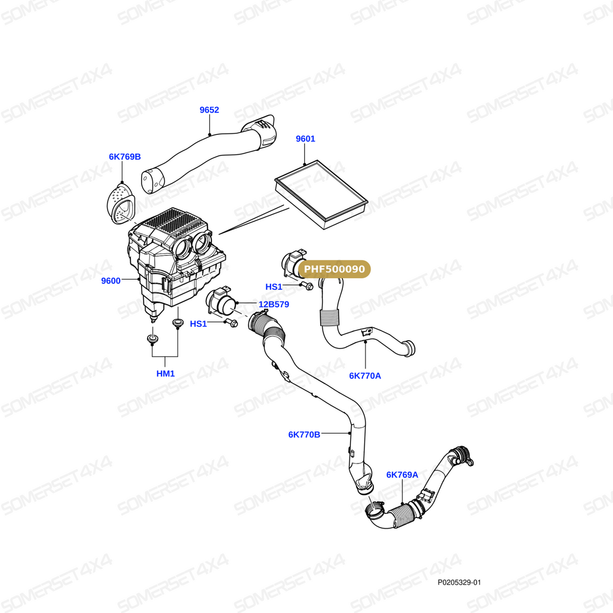 PHF500090 LAND ROVER - SENSOR - AIR FLOW From CONTINENTAL