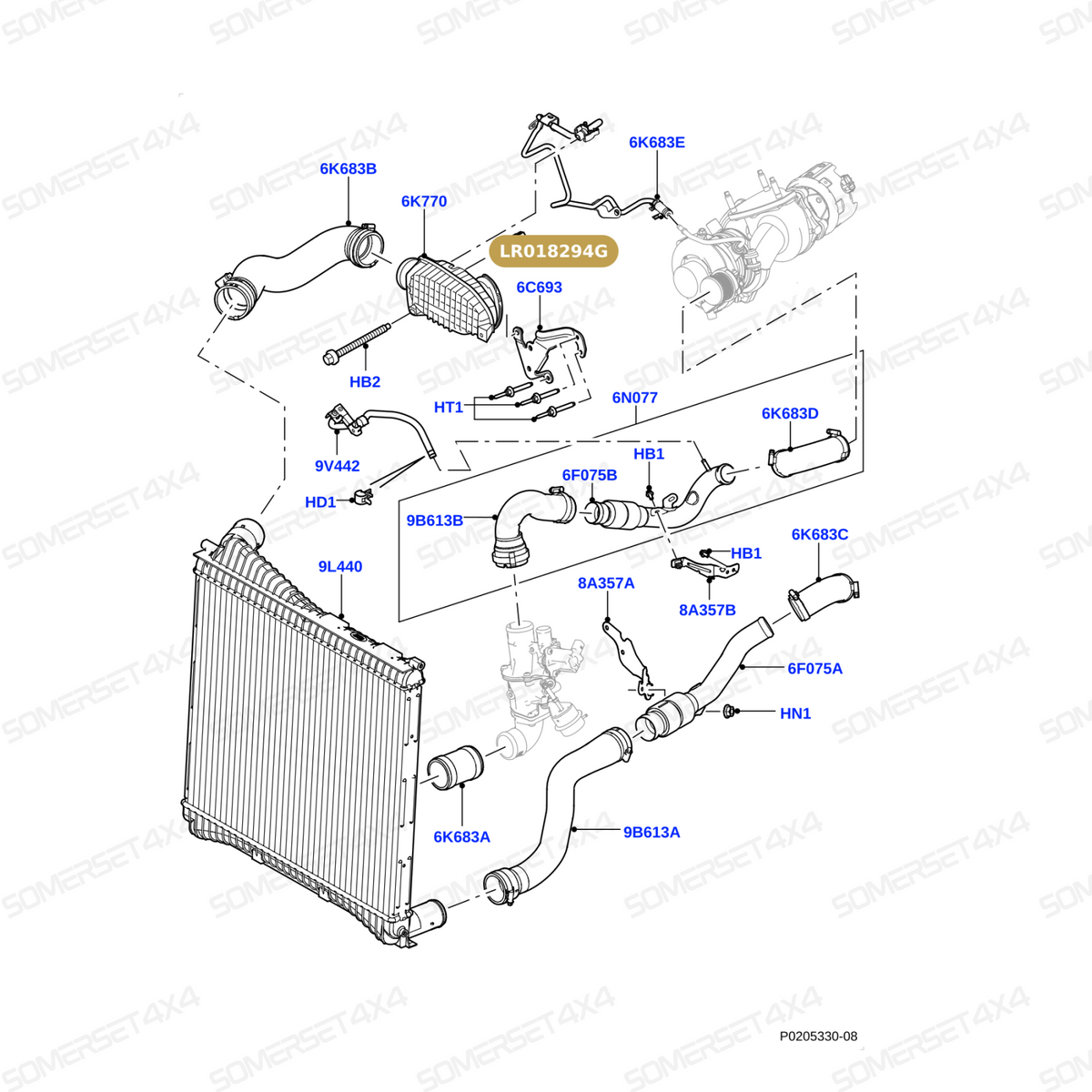 LR018294G LAND ROVER - SENSOR AIR CHARGE TEMPERATURE From OEM
