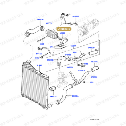 LR018294G LAND ROVER - SENSOR AIR CHARGE TEMPERATURE From OEM