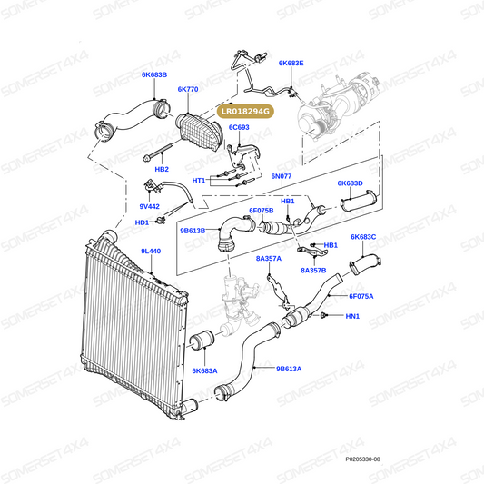 LR018294G LAND ROVER - SENSOR AIR CHARGE TEMPERATURE From OEM