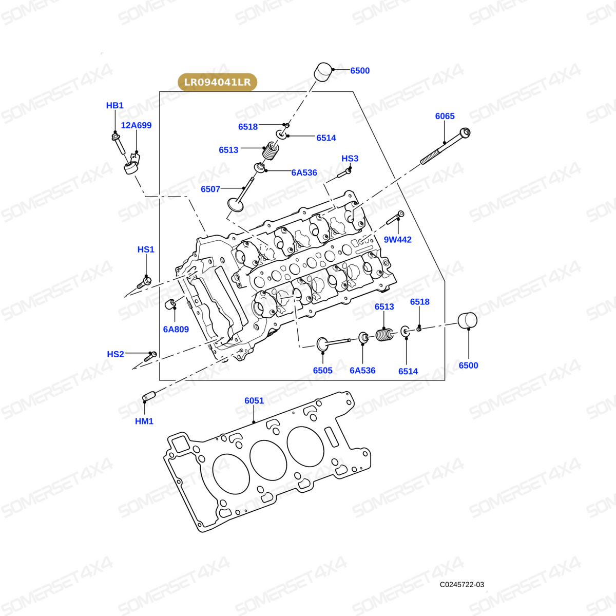 LR094041LR GENUINE LAND ROVER - CYLINDER HEAD