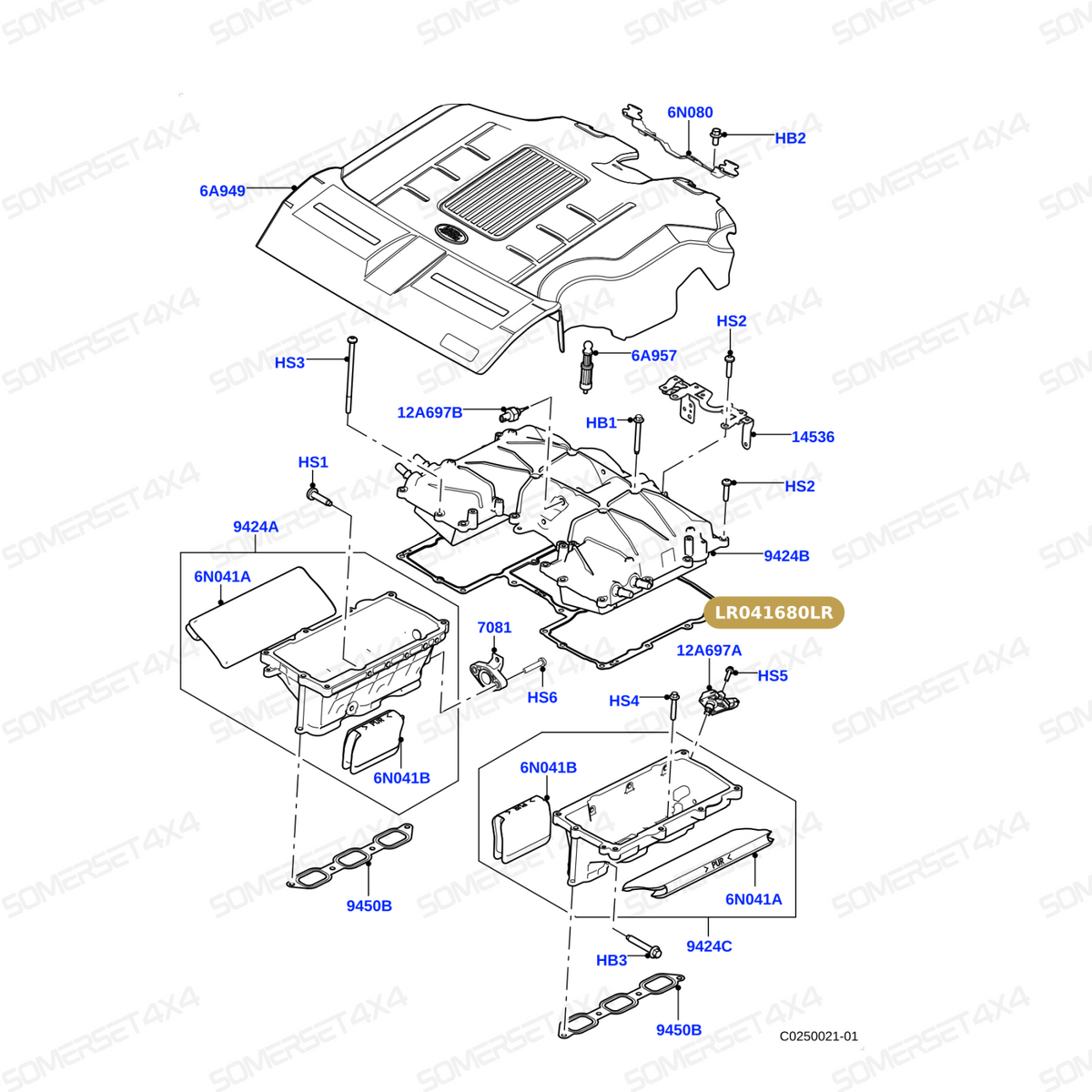 LR041680LR GENUINE LAND ROVER - GASKET - INTAKE MANIFOLD