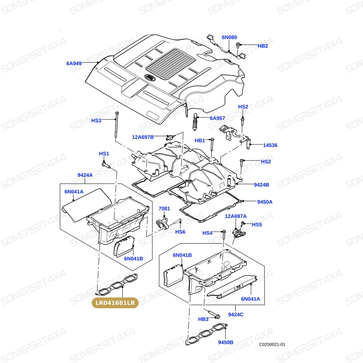 LR041681LR GENUINE LAND ROVER - GASKET - INTAKE MANIFOLD