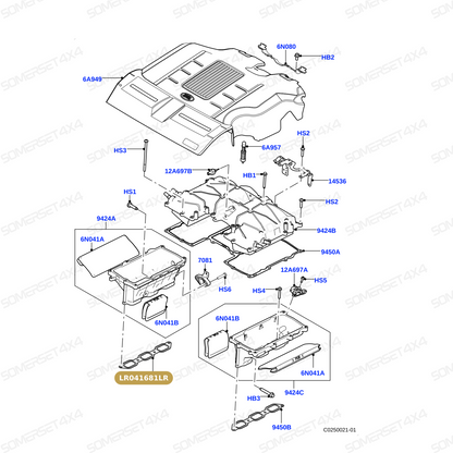 LR041681LR GENUINE LAND ROVER - GASKET - INTAKE MANIFOLD