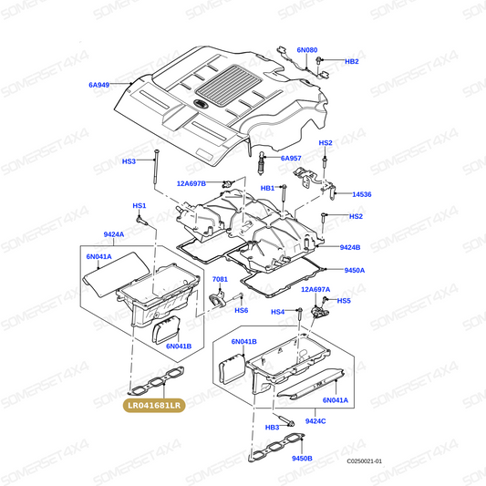 LR041681LR GENUINE LAND ROVER - GASKET - INTAKE MANIFOLD