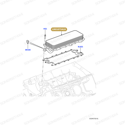 LR010754LR GENUINE LAND ROVER - OIL COOLER