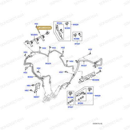 LR108241G LAND ROVER - SENSOR - FUEL PRESSURE/TEMPERATURE From BOSCH