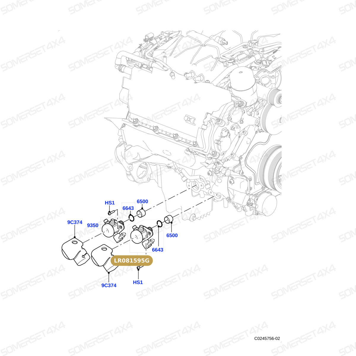 LR081595G LAND ROVER - PUMP - FUEL FITS - D4- RR 13> - D5 - RR VELAR - RRS>14 From BOSCH