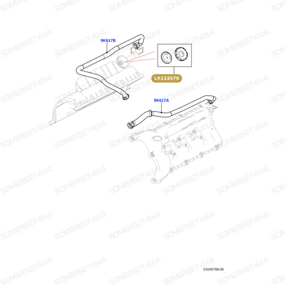 LR133579 LAND ROVER - SERVICE KIT-PCV VALVE 3.0SC 5.0NA+SC L319;L320;L322;L405;L462;L494 From ALLMAKES