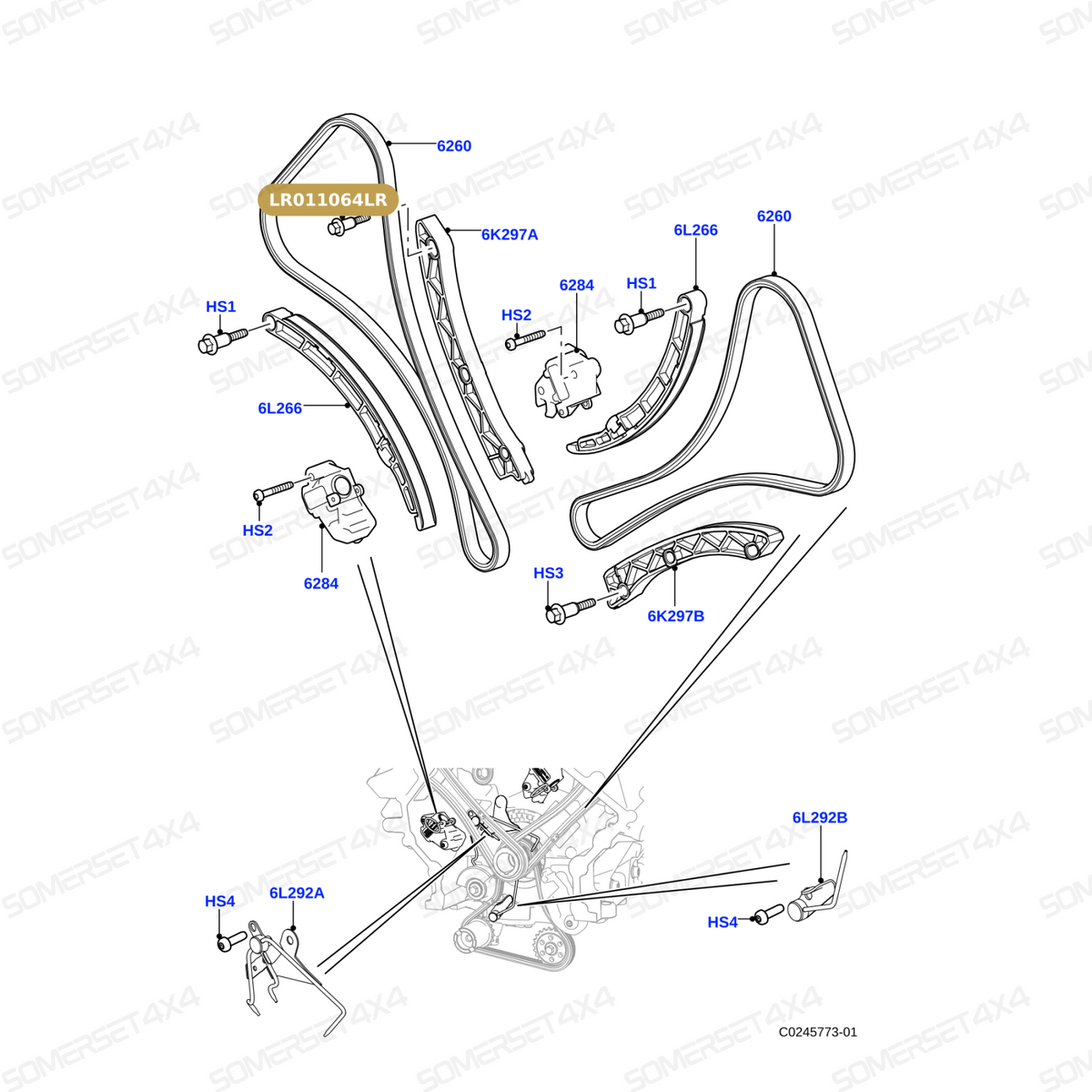 LR011064LR GENUINE LAND ROVER - Bolt