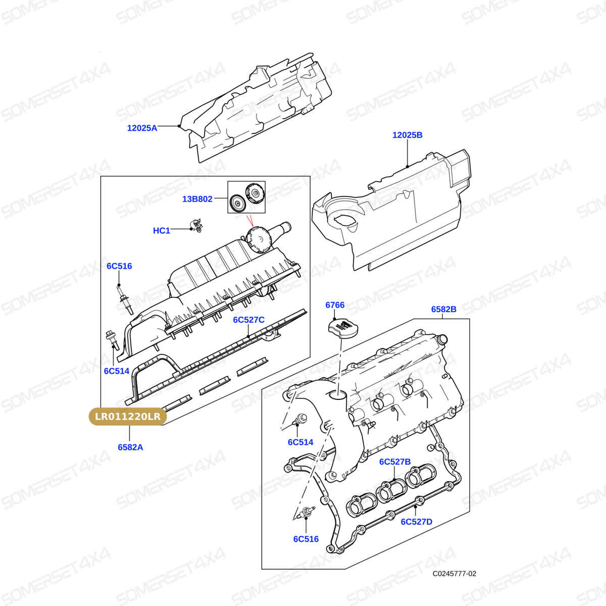 LR011220LR GENUINE LAND ROVER - GASKET - SPARK PLUG APERTURE