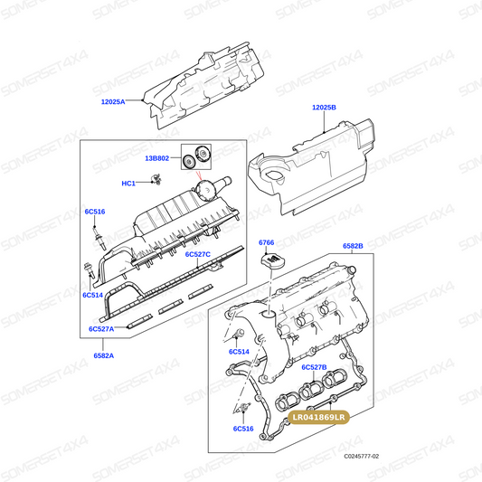 LR041869LR GENUINE LAND ROVER - Gasket - Camshaft Cover