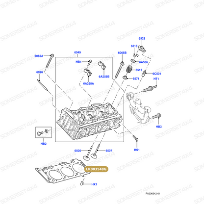 LR003548G LAND ROVER - GASKET - CYLINDER HEAD RH From ELRING