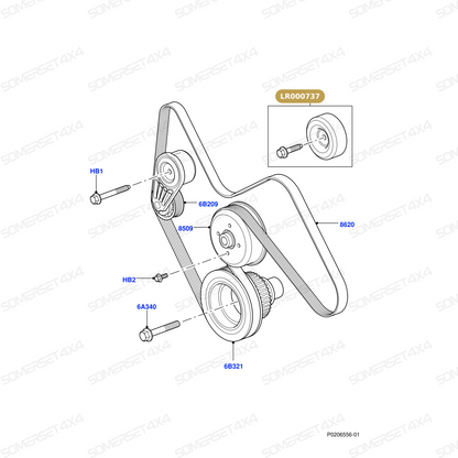 LR000737 LAND ROVER - PULLEY From ALLMAKES