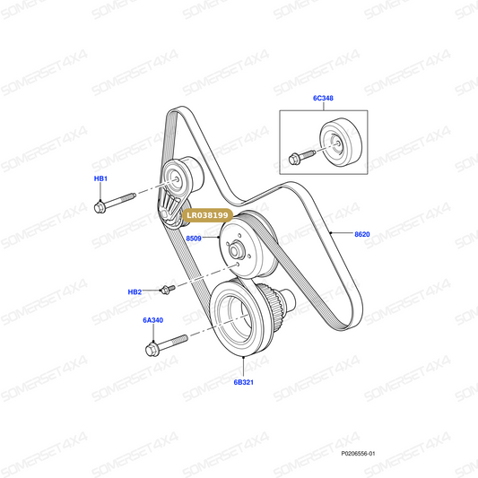 LR038199 LAND ROVER - TENSIONER From ALLMAKES