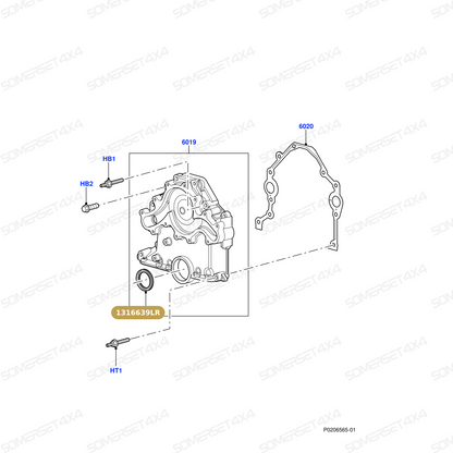 1316639LR GENUINE LAND ROVER - SEAL - CRANKSHAFT OIL - FRONT