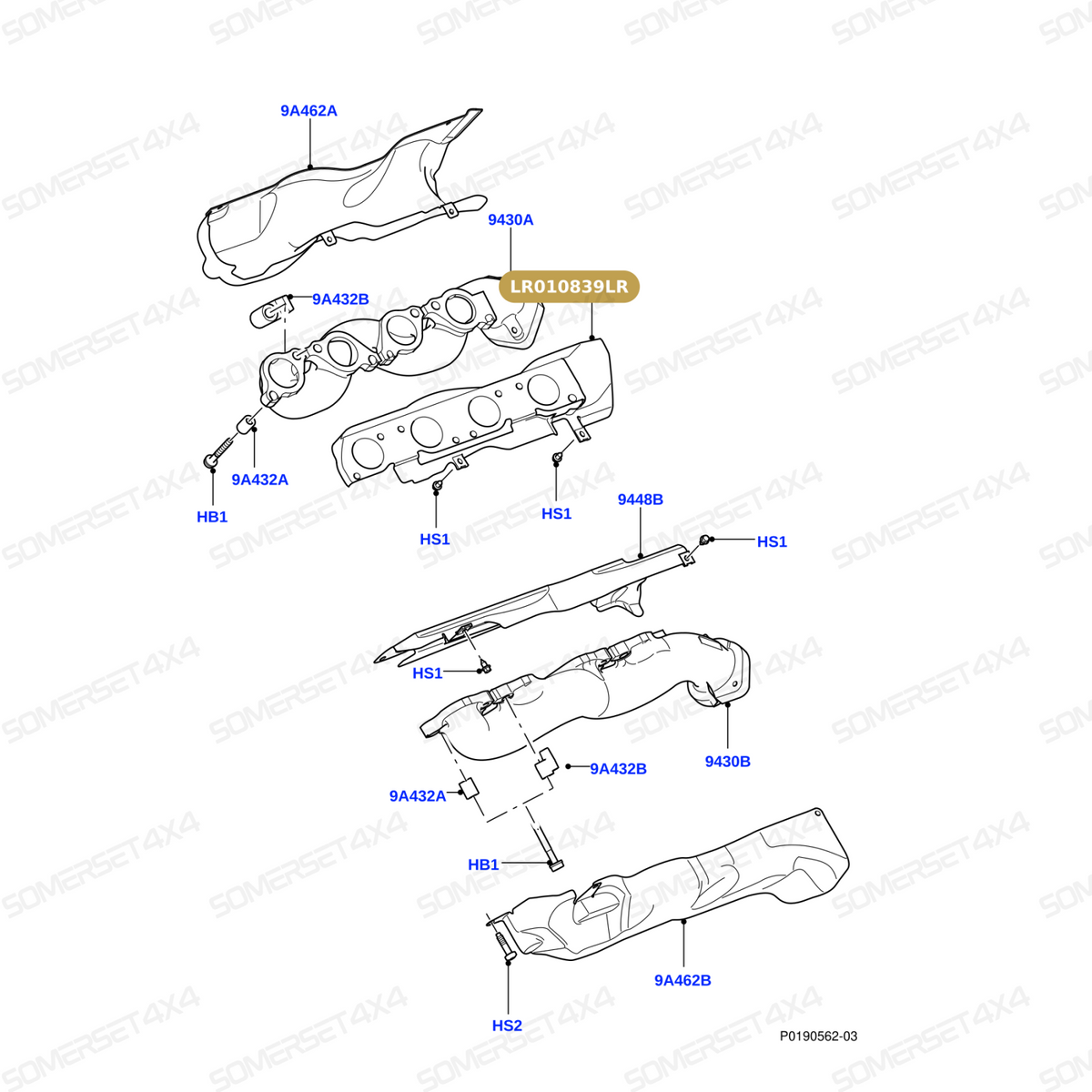 LR010839LR GENUINE LAND ROVER - GASKET
