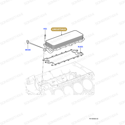 LR010754LR GENUINE LAND ROVER - OIL COOLER