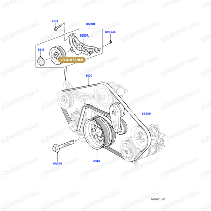 LR106769LR GENUINE LAND ROVER - IDLER