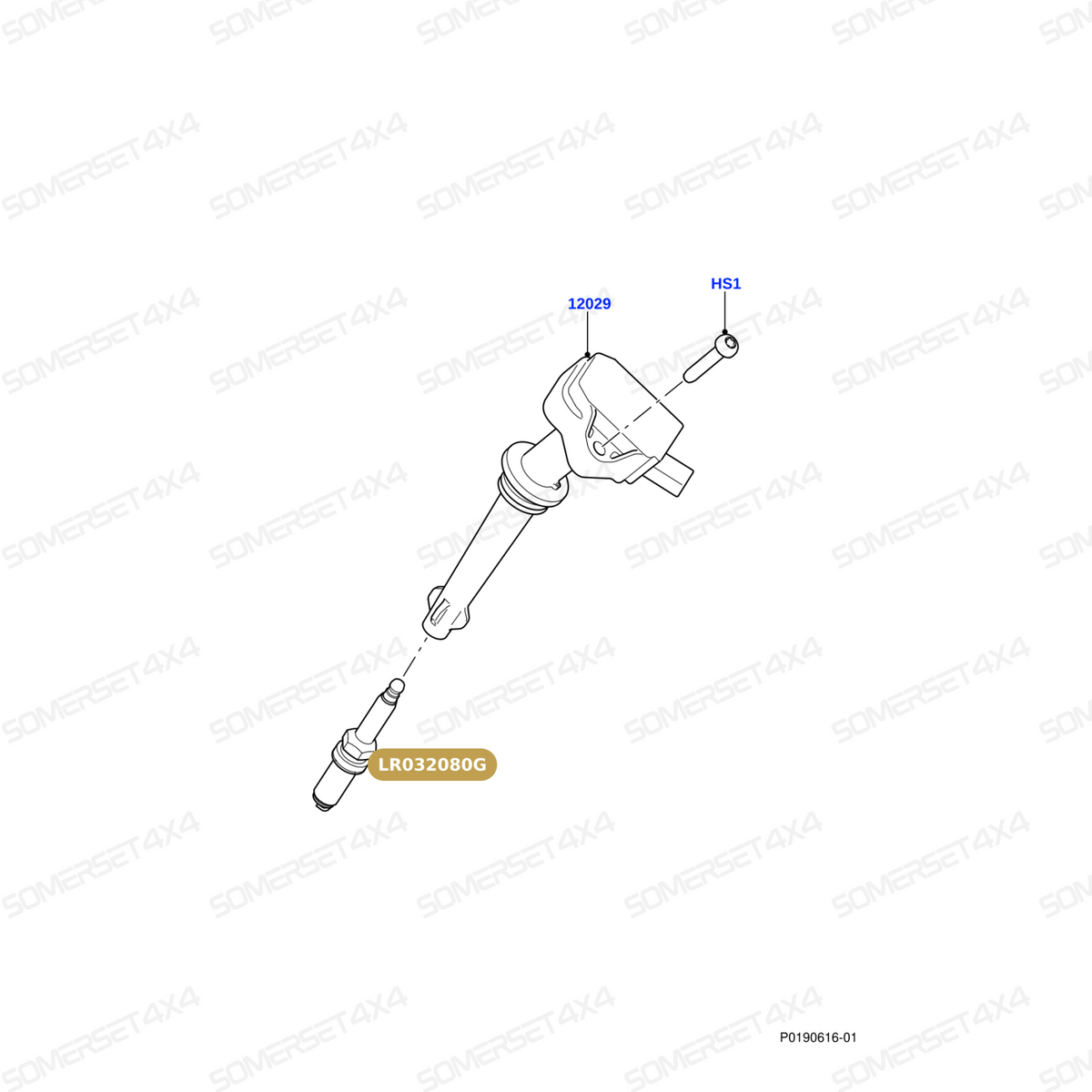 LR032080G LAND ROVER - SPARK PLUG - D4 -RRS14> -5.0 V8 PET NA -RRL322-RRS10-13-5.0V8PET NA/SC From BOSCH
