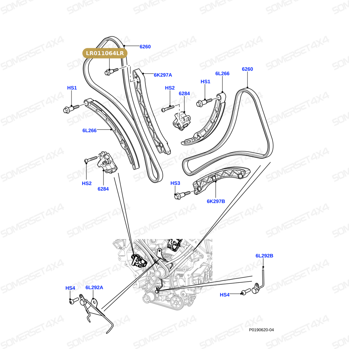 LR011064LR GENUINE LAND ROVER - Bolt
