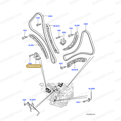 LR095472LR GENUINE LAND ROVER - TENSIONER - TIMING CHAIN