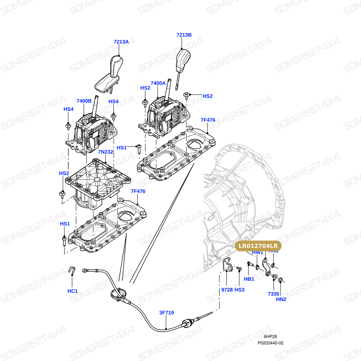 LR012704LR GENUINE LAND ROVER - LEVER