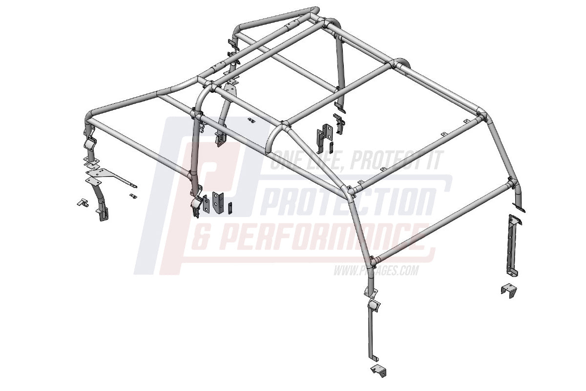 PPLR243 LAND ROVER - EXTERNAL ROLL CAGE - 6 POINT