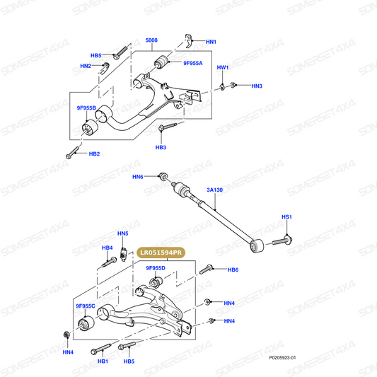 LR051594PR LAND ROVER - ARM - REAR SUSPENSION - LH - D4 From PROEVO+