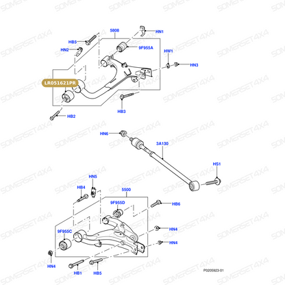 LR051621PR LAND ROVER - BUSH - SUSPENSION ARM - REAR RADIUS ARM From PROEVO+