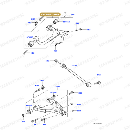 LR051622KITPR LAND ROVER - KIT - SUSPENSION ARM From PROEVO+