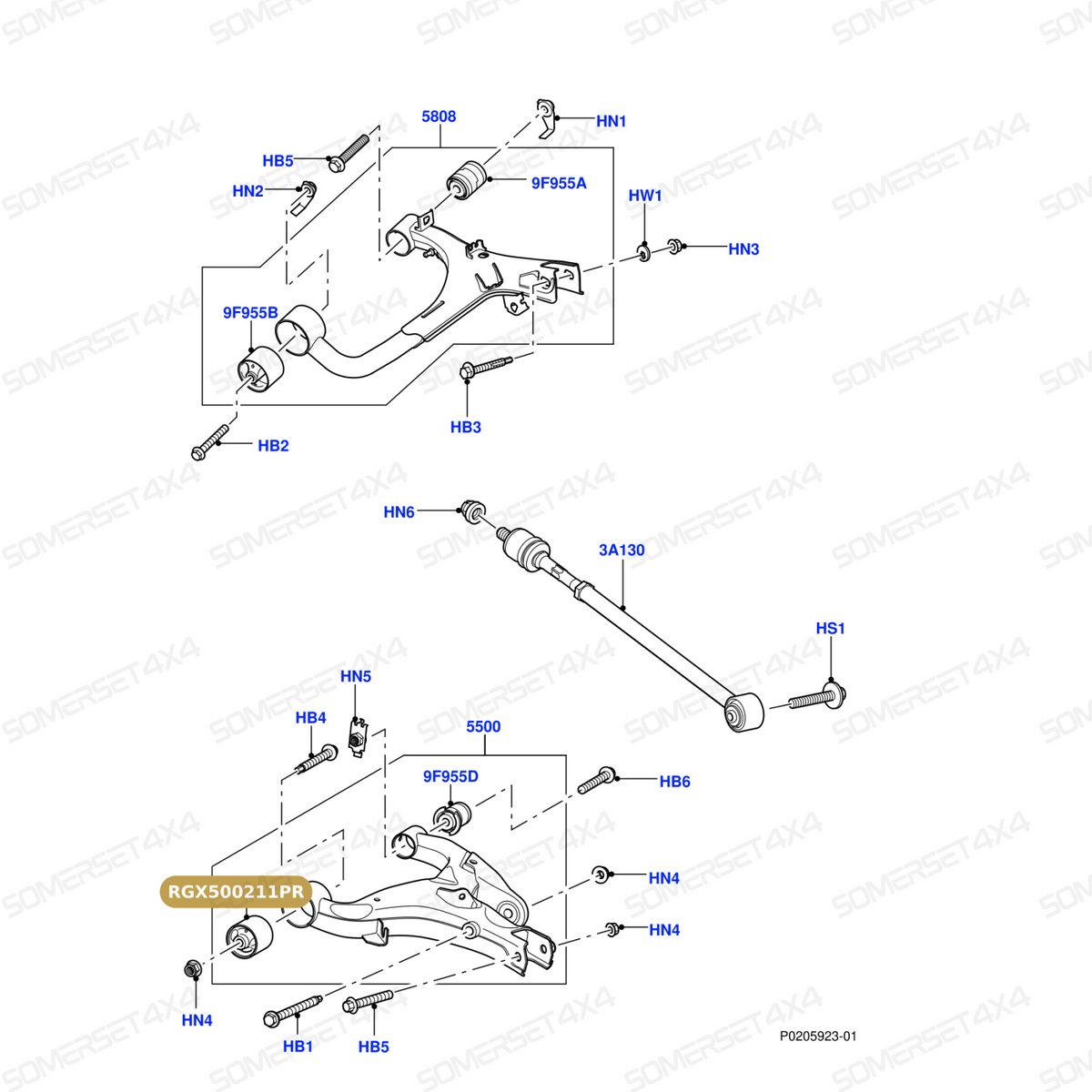 RGX500211PR LAND ROVER - BUSH From PROEVO+