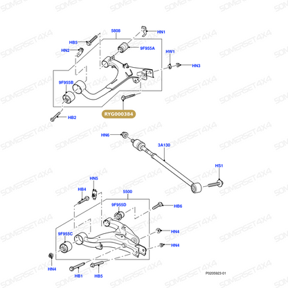 RYG000384 LAND ROVER - BOLT - REAR RADIUS ARM - M13 - REAR KNUCKLE - UPPER From ALLMAKES